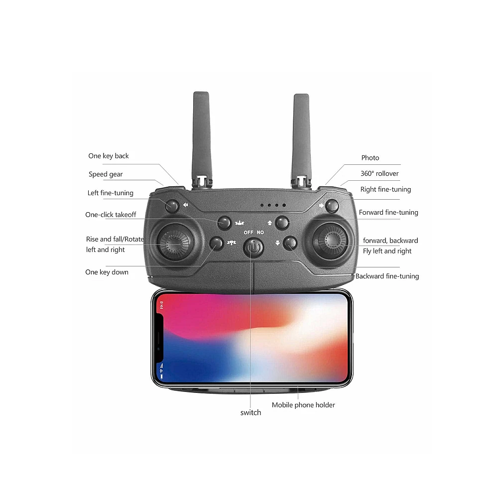 E88 Foldable Drone with 4K Wi-Fi FPV Dual Camera, 360° Flip & Aerial Photography 3 E88 Foldable Drone with 4K Wi-Fi FPV Dual Camera, 360° Flip & Aerial Photography - Image 3