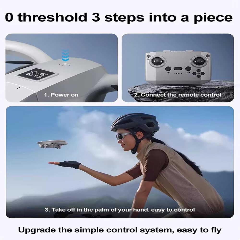 GT3 Mini Drone 68g with Dual Cameras, 180° ESC Lens, Optical Flow Hovering & Obstacle Avoidance 3 GT3 Mini Drone 68g with Dual Cameras, 180° ESC Lens, Optical Flow Hovering & Obstacle Avoidance - Image 3