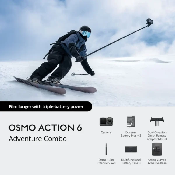 DJI Osmo Action 6 Standard Combo action camera front view